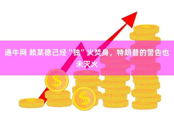 通牛网 赖某德己经“独”火焚身,特朗普的警告也未灭火