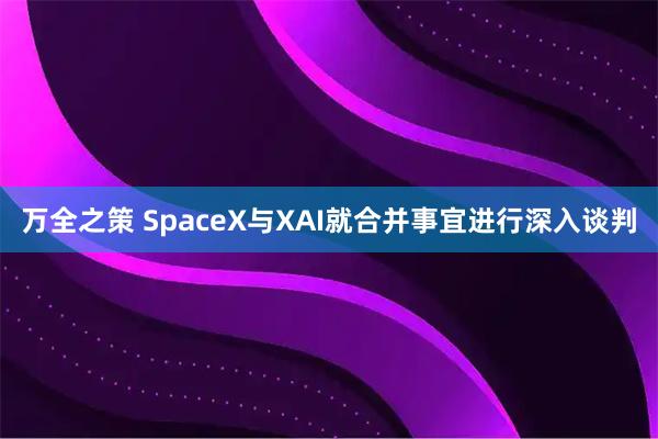 万全之策 SpaceX与XAI就合并事宜进行深入谈判