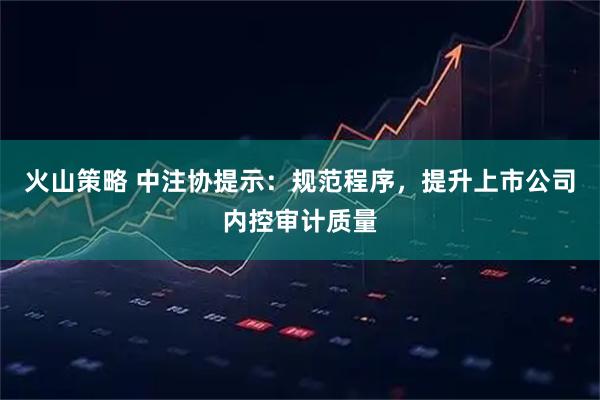 火山策略 中注协提示:规范程序,提升上市公司内控审计质量